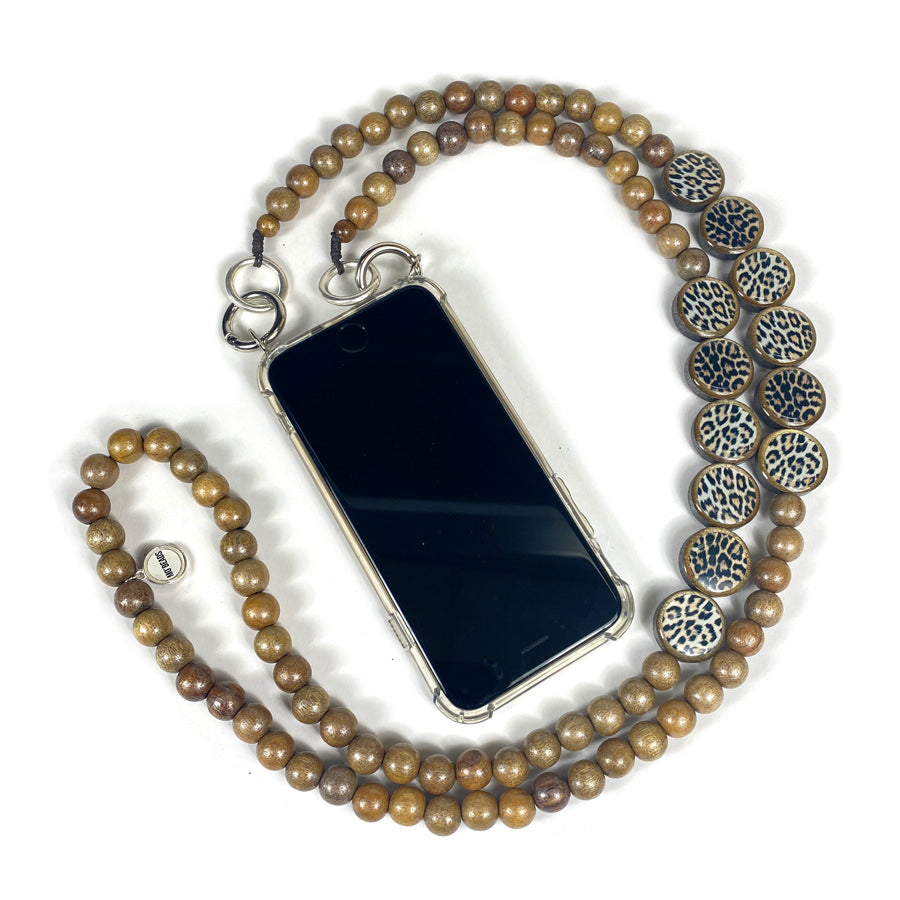 Cell Phone Chain Brown Leoprint