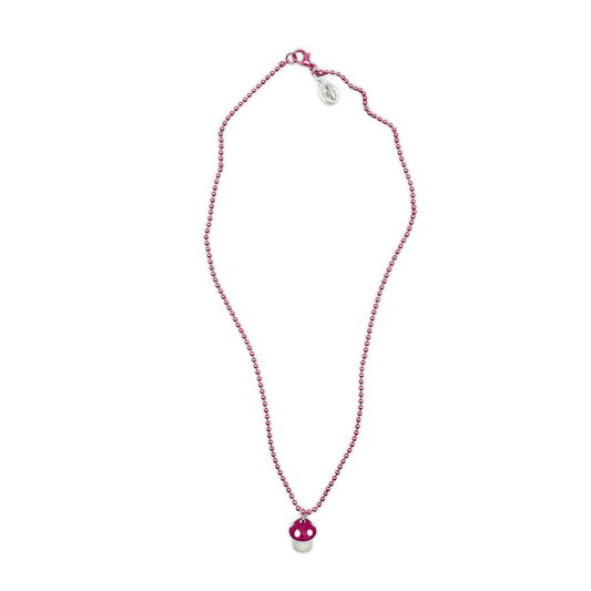 Kugelkette Metallic Pink mit Kunststoff-Pilz