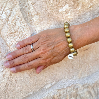 wooden bracelet gold