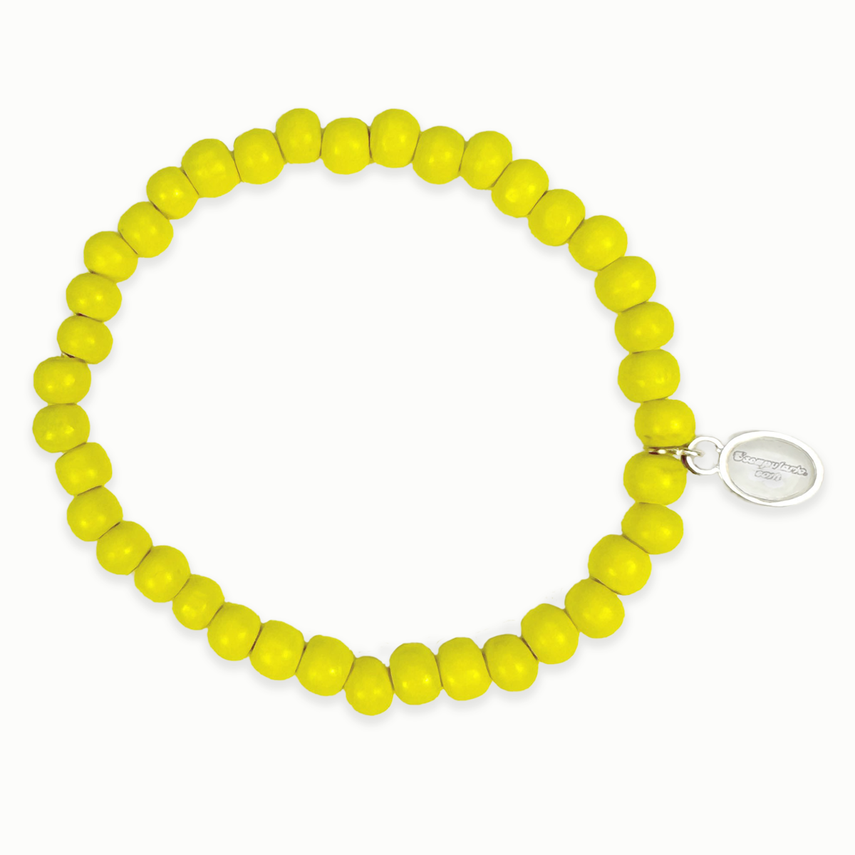 wooden bead bracelet yellow