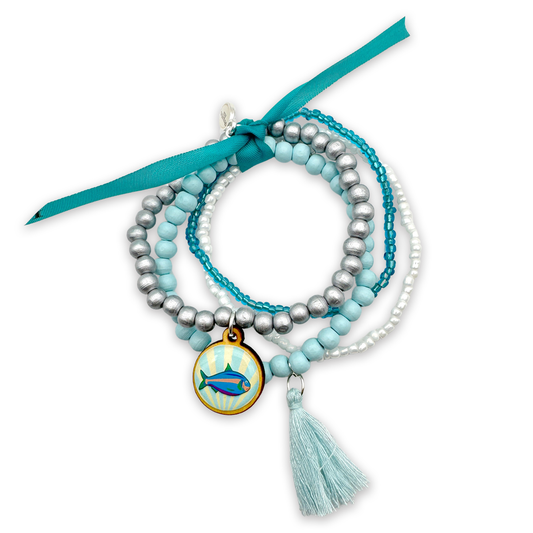 Bracelet Set 2025 Light Blue Fish