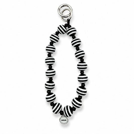 Schlüsselkette Stripe Schwarz