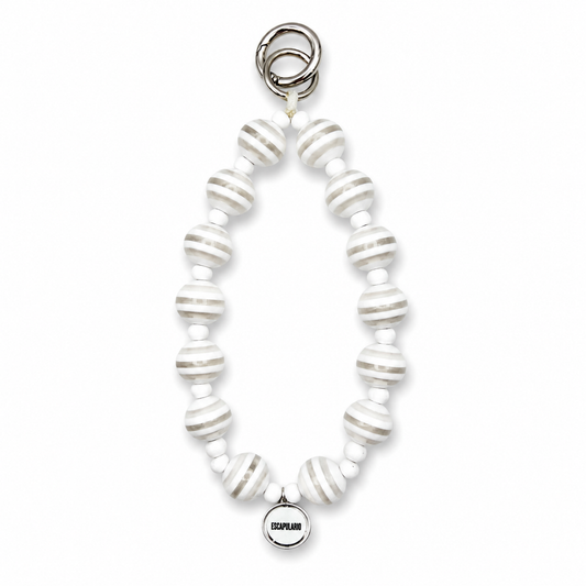 Schlüsselkette Stripe Weiss