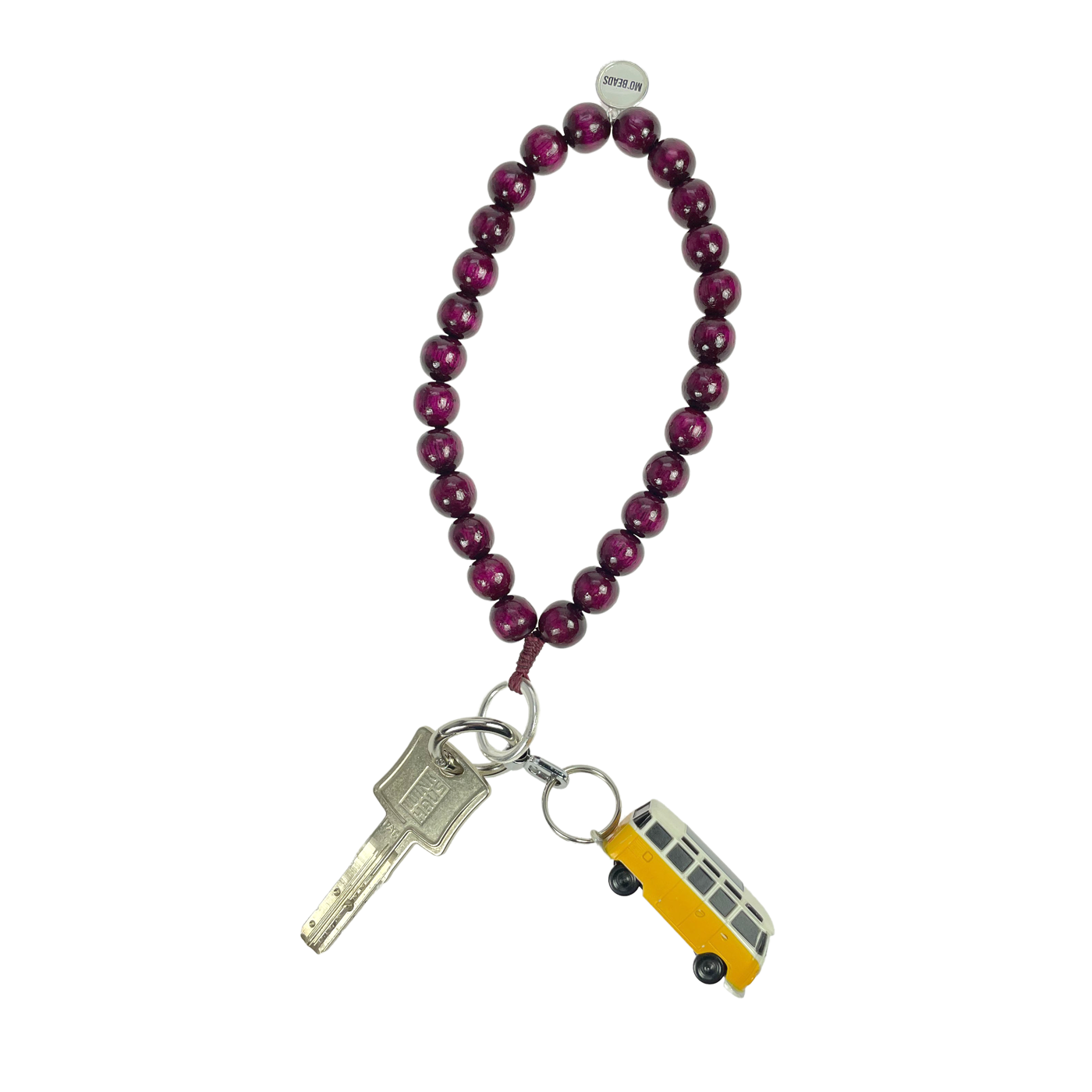 Escapulario Schlüsselkette Bordeaux als elegantes tiefes Accessoire für den Schlüsselbund ein stilvolles Geschenk für modebewusste Frauen.