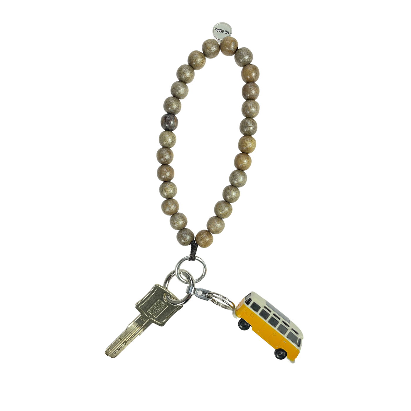 Escapulario Schlüsselkette Braun Metallic als edles schimmerndes Accessoire für den Schlüsselbund ein stilvolles Geschenk für Damen.