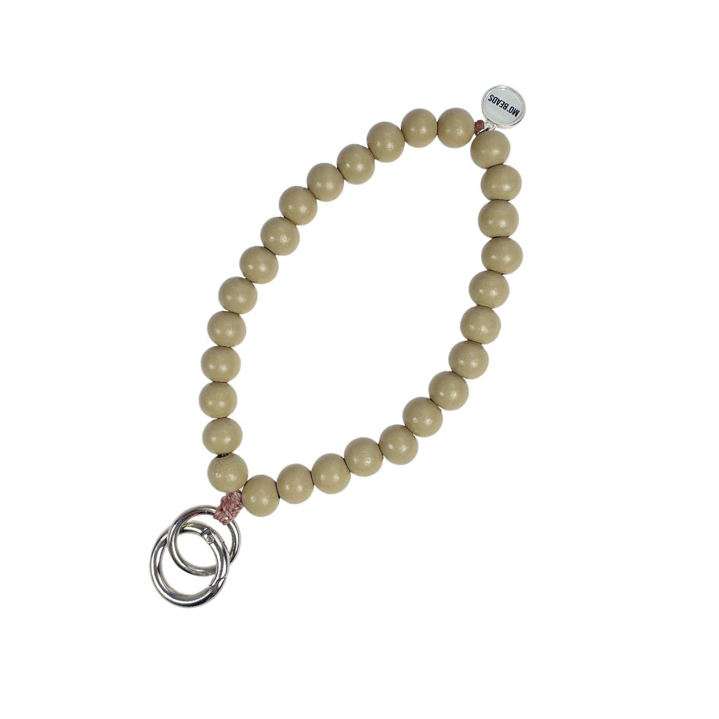 Escapulario Schlüsselkette Cappuccino als warmes naturnahes Accessoire für den Schlüsselbund eine stilvolle Geschenkidee für Damen.