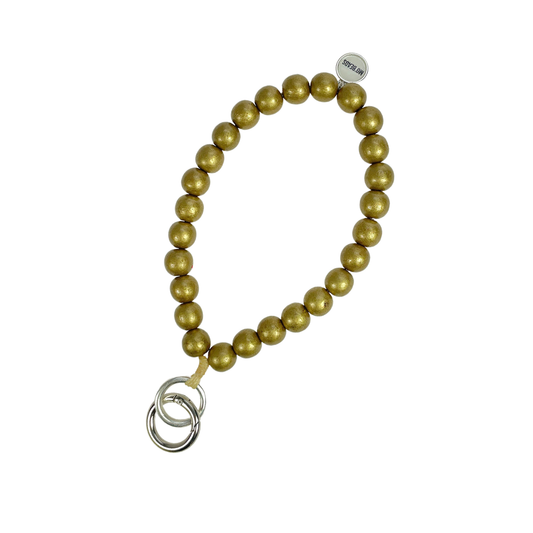 Escapulario Schlüsselkette Gold als edles schimmerndes Accessoire für den Alltag eine glamouröse Geschenkidee für Damen.