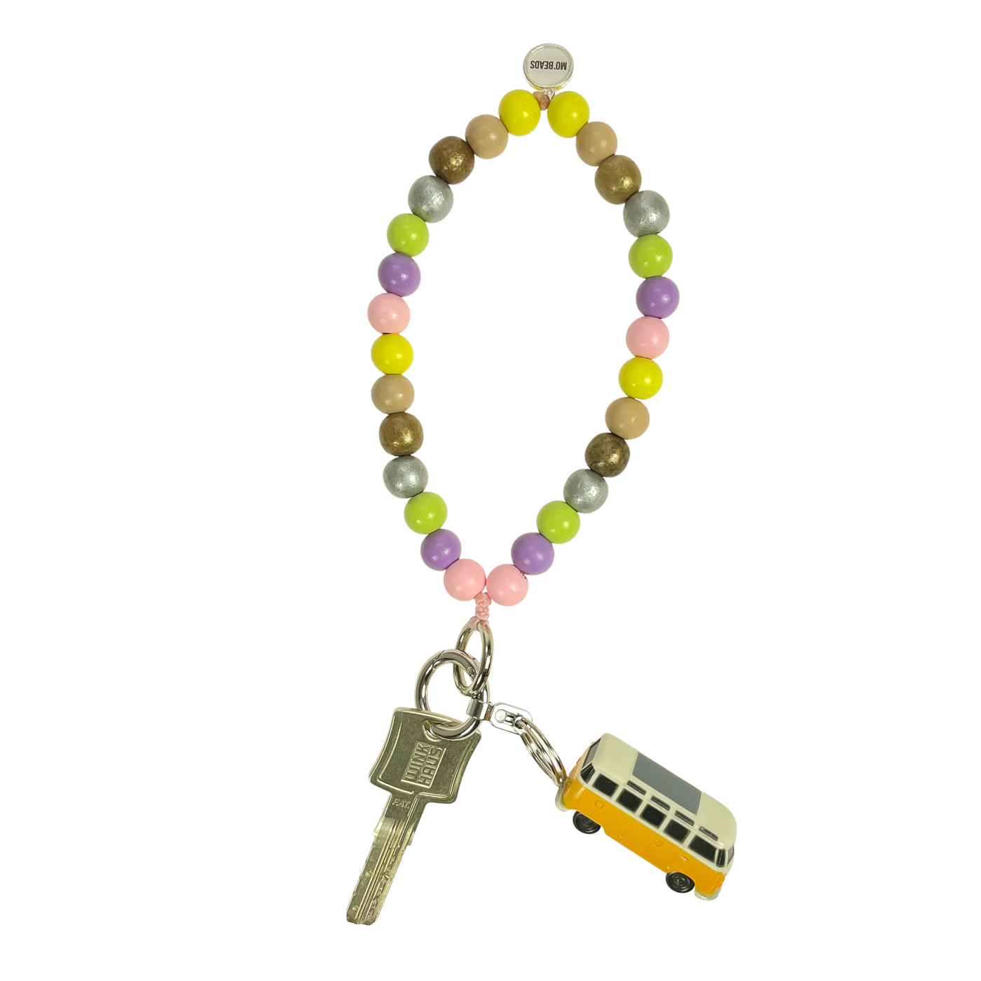 Escapulario Schlüsselkette Mix Pastell als zartes buntes Accessoire für den Alltag das perfekte Geschenk für Frauen die Pastellfarben lieben.