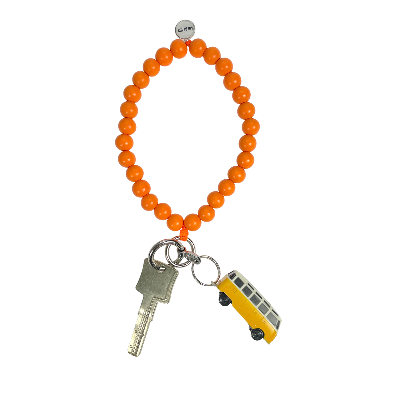 Escapulario Schlüsselkette Orange als leuchtendes fruchtiges Accessoire für den Schlüsselbund eine fröhliche Geschenkidee für modebewusste Damen.