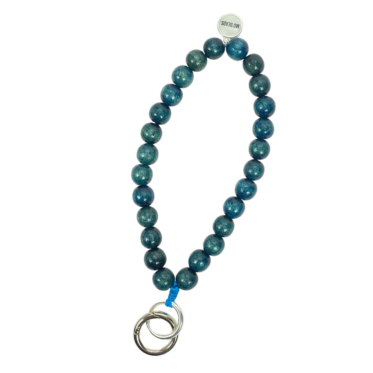Escapulario Schlüsselkette Petrol als tiefes sattes Accessoire für den Alltag eine stilvolle Geschenkidee für modebewusste Damen.