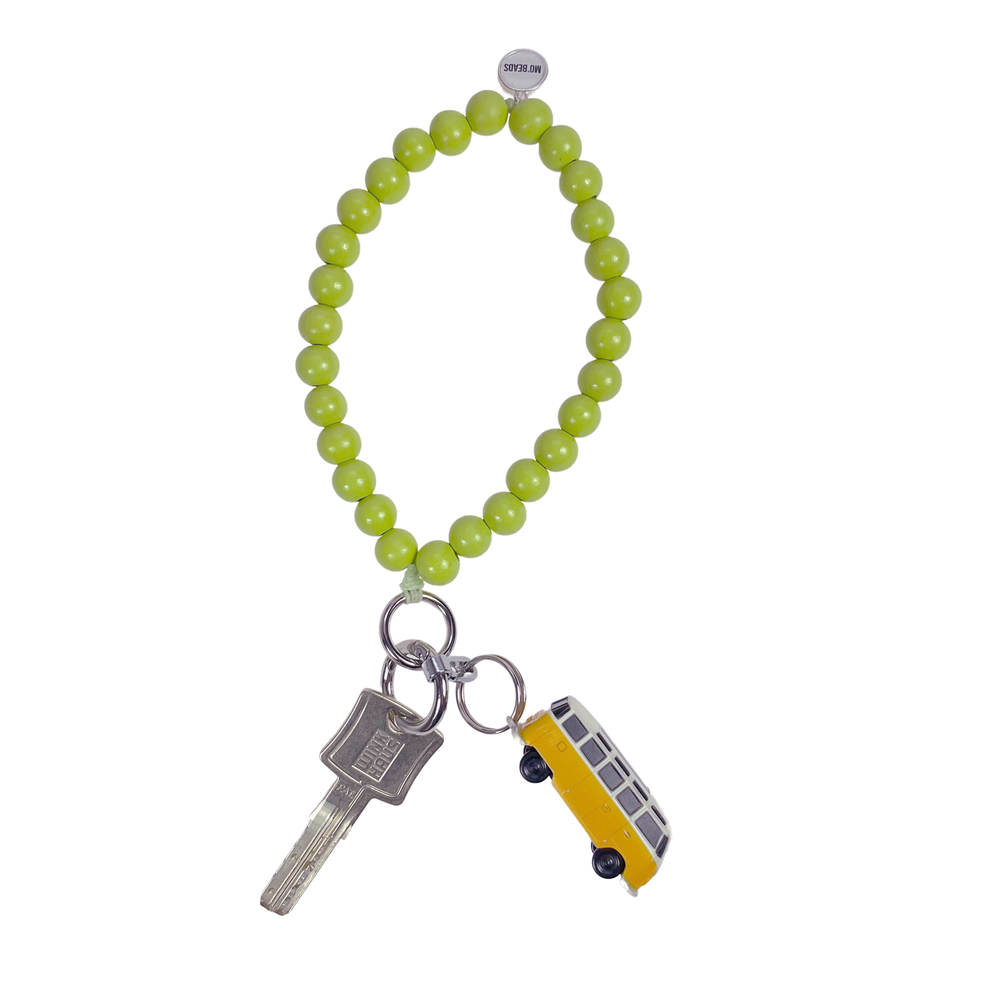 Escapulario Schlüsselkette Pistazie als frisch grünes Accessoire für den Alltag eine sommerliche Geschenkidee für Frauen.