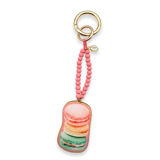 Escapulario Taschenanhänger Macarons als süßer Paris inspirierter Bagcharm für Taschen und Handtaschen als verspieltes Accessoire für Damen.