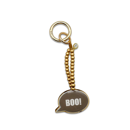 Escapulario Taschenanhänger Boo als verspielter niedlicher Bagcharm für Handtaschen und Taschen als einzigartiges Accessoire für Frauen.