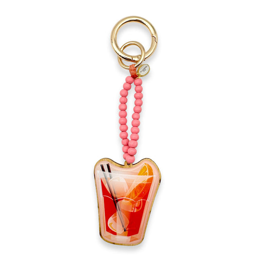 Escapulario Taschenanhänger Cocktail als bunter sommerlicher Bagcharm für Taschen und Handtaschen als fröhliches Accessoire für Damen.