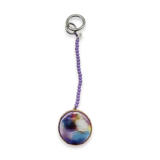 Escapulario Taschenanhänger Discokugel als glitzernder Party Bagcharm für Taschen und Handtaschen als strahlendes Statement Accessoire für Damen.