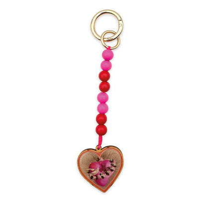 Escapulario Taschenanhänger Herz als romantischer Bagcharm für Taschen und Handtaschen – ein liebevolles Accessoire für Frauen.