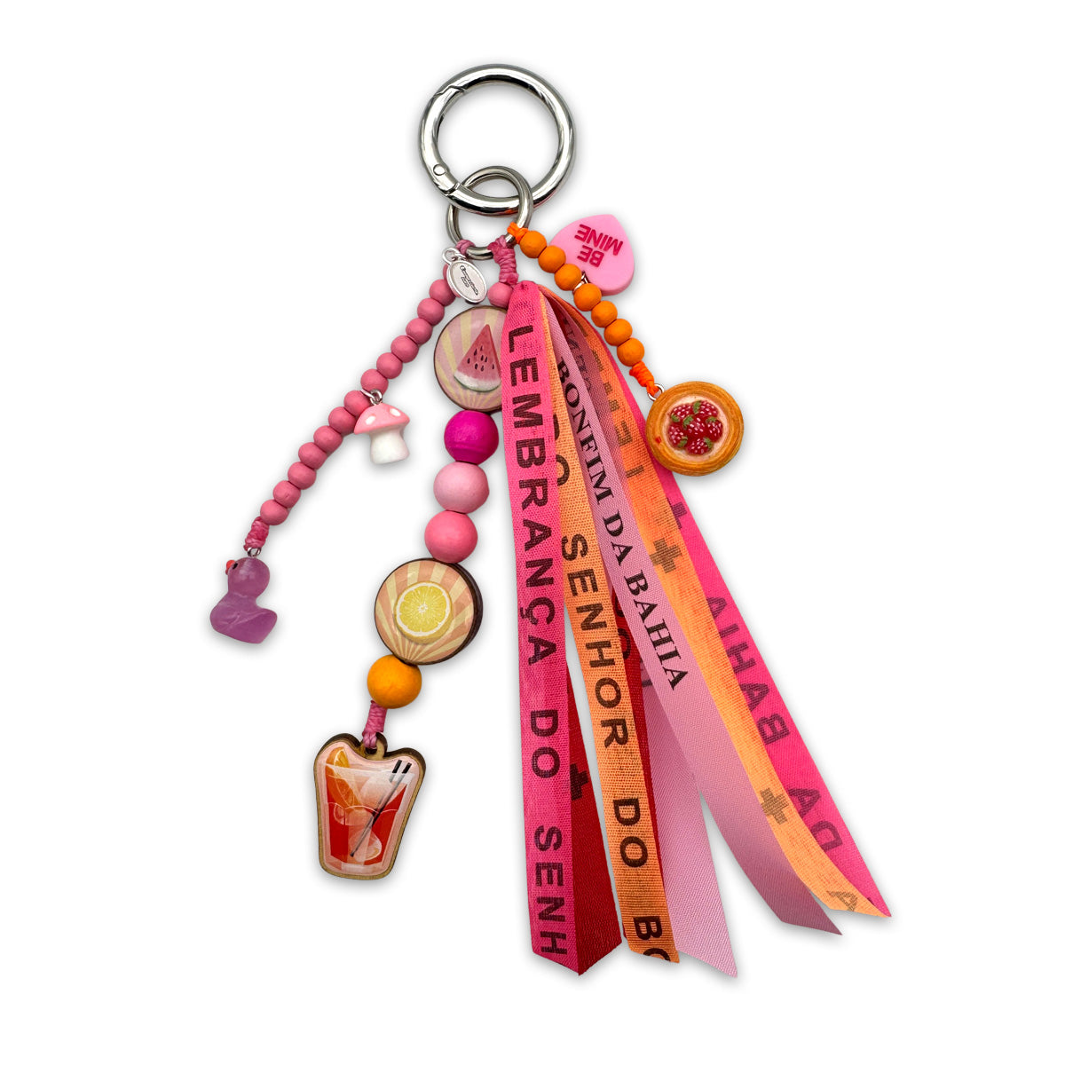 Escapulario Taschenanhänger Sunset Vibes als bunter warmer Bagcharm für Handtaschen und Taschen als fröhliches Accessoire für Damen.