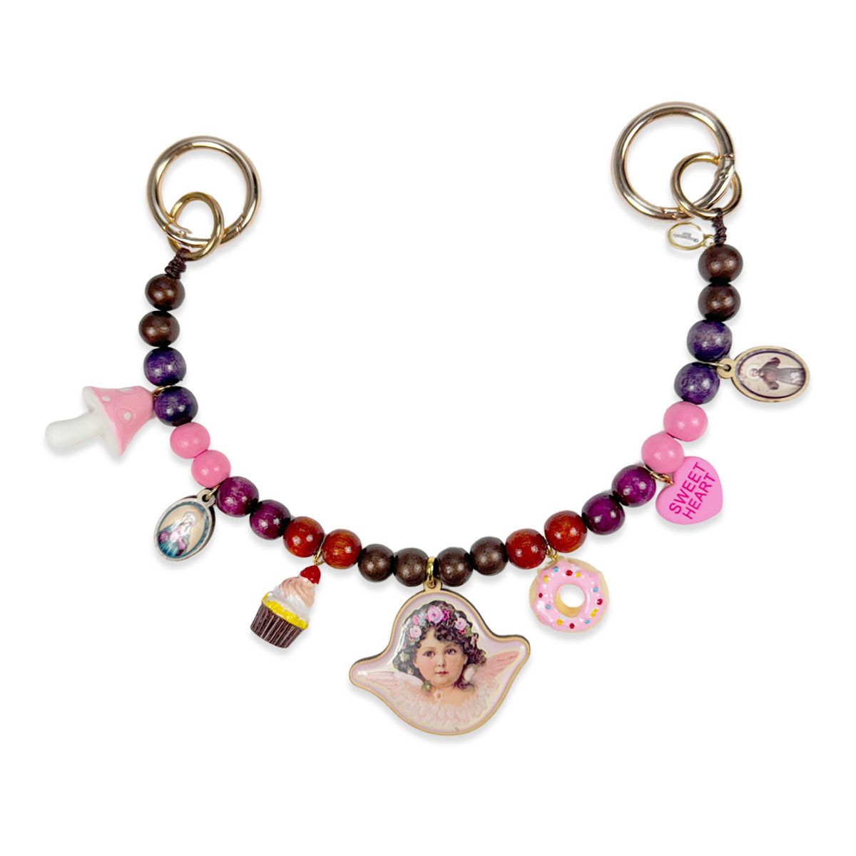Escapulario Taschenkette Engel als spirituelle Taschenkette für Handtaschen und Taschen ein besonderes Accessoire und Geschenkidee für Frauen.