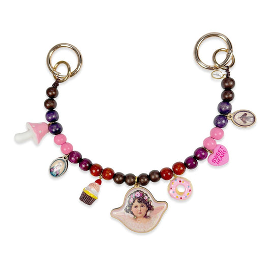 Escapulario Taschenkette Engel als spirituelle Taschenkette für Handtaschen und Taschen ein besonderes Accessoire und Geschenkidee für Frauen.