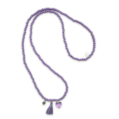 tassel necklace lilac