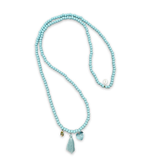 Quastenkette Hellblau